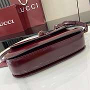 Gucci Bamboo Diva medium bag Ancora red-26.6x13x8cm - 4