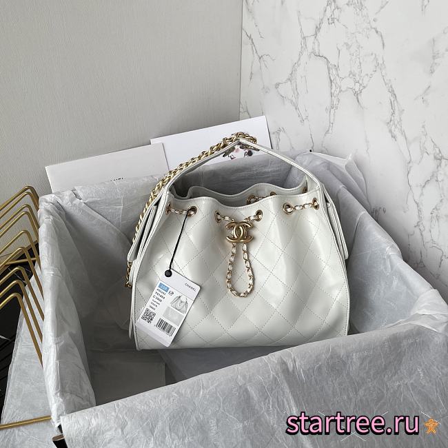 Chanel 25C hobo Bag White-30x26x14cm - 1