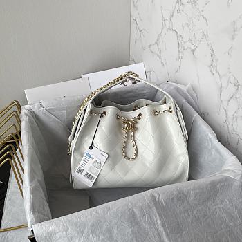 Chanel 25C hobo Bag White-30x26x14cm