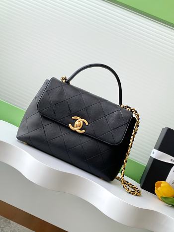 CHANEL Medium Calfskin Top Handle Flap-26x33x9cm
