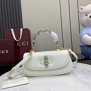 Gucci Bamboo Diva medium bag White-26.6x13x8cm - 1