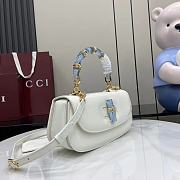 Gucci Bamboo Diva medium bag White-26.6x13x8cm - 5