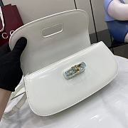 Gucci Bamboo Diva medium bag White-26.6x13x8cm - 3