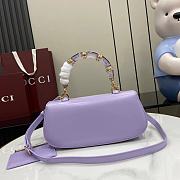 Gucci Bamboo Diva medium bag Purple-26.6x13x8cm - 5