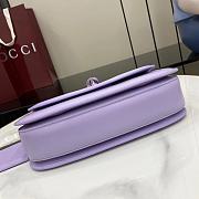 Gucci Bamboo Diva medium bag Purple-26.6x13x8cm - 4