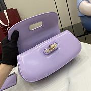 Gucci Bamboo Diva medium bag Purple-26.6x13x8cm - 3