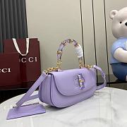Gucci Bamboo Diva medium bag Purple-26.6x13x8cm - 2