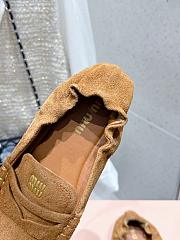 Miu Miu Oak Ruches Suede Loafers  - 2
