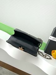 Chanel 25S Chain Shoulder Flap Phone Case Black Leather-10x18x4.5cm - 4