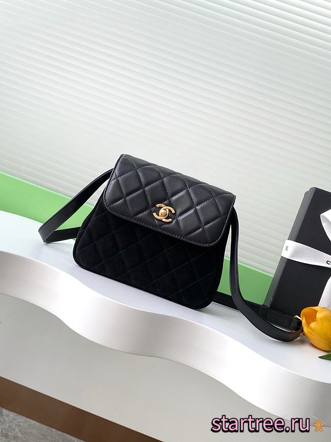 Chanel 25a Suede and leather Bag-15x18.5x5.5cm - 1