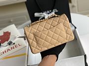 CHANEL Classic Double Flap Mini Shoulder Bag apricot Caviar-20cm - 4
