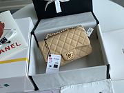 CHANEL Classic Double Flap Mini Shoulder Bag apricot Caviar-20cm - 2