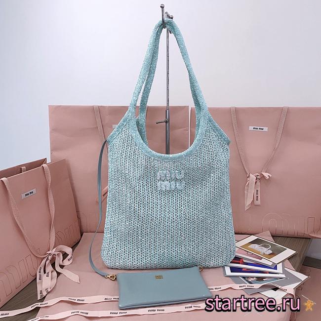 MiuMiu Tote Bag Blue-35 X 40CM - 1