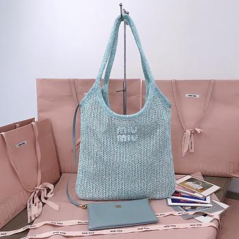 MiuMiu Tote Bag Blue-35 X 40CM
