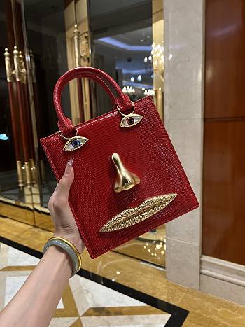Schiaparelli ANATOMY JEWELERY MINI BAG Red-20*1* 9cm