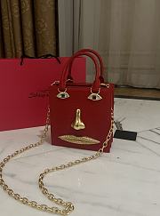 Schiaparelli ANATOMY JEWELERY MINI BAG Red-20*1* 9cm - 3