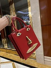 Schiaparelli ANATOMY JEWELERY MINI BAG Red Smooth Leather -20*1* 9cm - 2