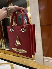 Schiaparelli ANATOMY JEWELERY MINI BAG Red Smooth Leather -20*1* 9cm - 4