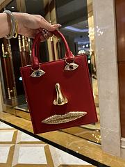 Schiaparelli ANATOMY JEWELERY MINI BAG Red Smooth Leather -20*1* 9cm - 5