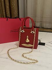 Schiaparelli ANATOMY JEWELERY MINI BAG Red Smooth Leather -20*1* 9cm - 6