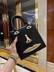 Schiaparelli ANATOMY JEWELERY MINI BAG Black Smooth Leather -20*1* 9cm - 2