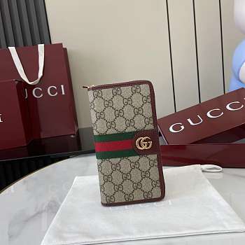 Gucci Ophidia zip around wallet 002- 10x20x2.5cm