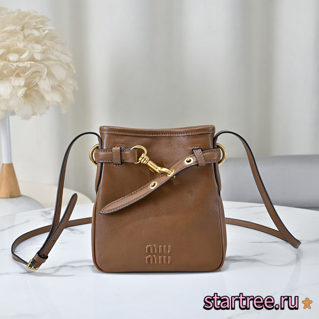 MiuMiu Mini Shoulder Bag Brown-19x4.5x17cm - 1