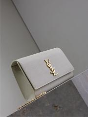YSL KATE MEDIUM IN GRAIN DE POUDRE EMBOSSED LEATHER-24CM - 5
