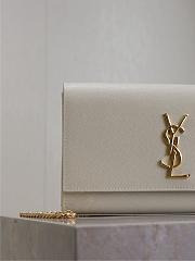 YSL KATE MEDIUM IN GRAIN DE POUDRE EMBOSSED LEATHER-24CM - 2