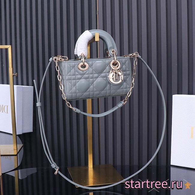 Dior MICRO LADY D-JOY BAG Grey-16.5cm - 1