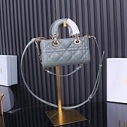 Dior MICRO LADY D-JOY BAG Grey-16.5cm - 4