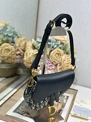 Dior Mini Soft Saddle Bag with Strap Blue-20 x 14 x 6cm - 5
