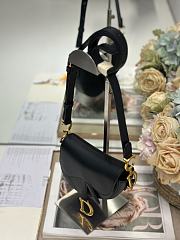 Dior Mini Soft Saddle Bag with Strap Black-20 x 14 x 6cm - 4