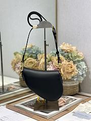 Dior Mini Soft Saddle Bag with Strap Black-20 x 14 x 6cm - 3
