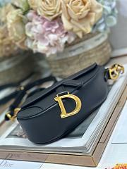 Dior Mini Soft Saddle Bag with Strap Black-20 x 14 x 6cm - 2