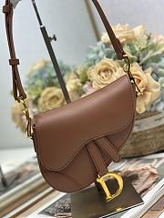 Dior Mini Soft Saddle Bag with Strap Caramel-20 x 14 x 6cm - 5