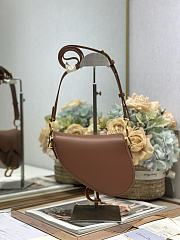 Dior Mini Soft Saddle Bag with Strap Caramel-20 x 14 x 6cm - 2