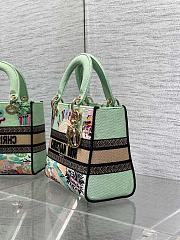 Dior Medium Lady D-Lite Bag Embroidery with Multicolor 001-24cm - 2