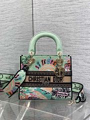 Dior Medium Lady D-Lite Bag Embroidery with Multicolor 001-24cm - 4