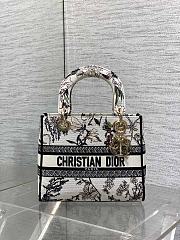 Dior Medium Lady D-Lite Bag Embroidery with Multicolor 003-24cm - 1