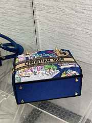 Dior Medium Lady D-Lite Bag Embroidery with Multicolor 004-24cm - 3
