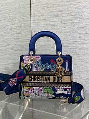 Dior Medium Lady D-Lite Bag Embroidery with Multicolor 004-24cm - 4