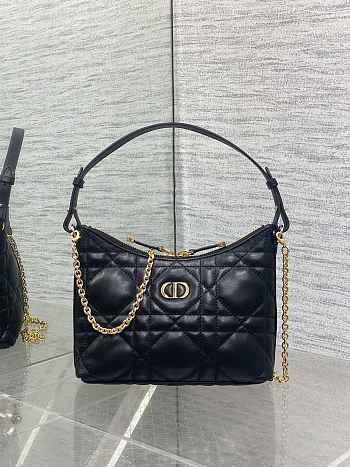 Dior Miss Caro Diorling Mini Bag with Chain Black-19x17x7cm