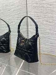 Dior Miss Caro Diorling Mini Bag with Chain Black-19x17x7cm - 6