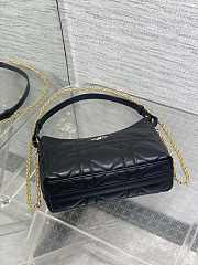 Dior Miss Caro Diorling Mini Bag with Chain Black-19x17x7cm - 3
