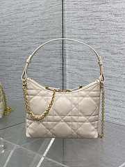 Dior Miss Caro Diorling Mini Bag with Chain Light White-19x17x7cm - 2