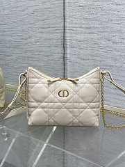 Dior Miss Caro Diorling Mini Bag with Chain Light White-19x17x7cm - 3