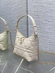 Dior Miss Caro Diorling Mini Bag with Chain Light White-19x17x7cm - 4