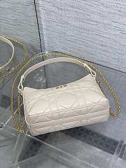 Dior Miss Caro Diorling Mini Bag with Chain Light White-19x17x7cm - 5