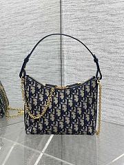 Dior Miss Caro Diorling Mini Bag with Chain Blue-19x17x7cm - 5